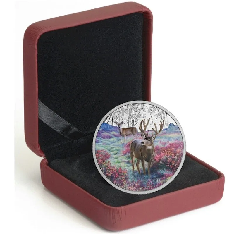 2015 Canada $20 Misty Morning Mule Deer Fine Silver (No Tax)