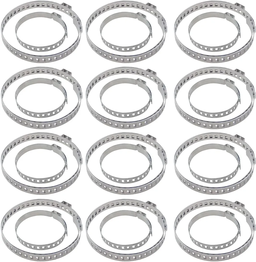 24PCS CV Boot Clamp Kit, Adjustable Axle CV Joint Boot Crimp Clamps, Stainless Steel Drive Shaft CV Boot Band Clamps Repair Tool Kit (12PCS Large 12PCS Small)