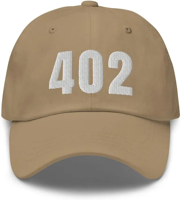 402 Hat Omaha NE Hat Mobile Telephone Area Code 402 Dad Cap Embroidered Dad Hat Baseball Cap
