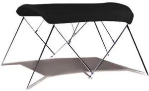 7.6 oz Black 4 Bow Round Tube Boat Bimini TOP Sunshade Compatible for Tahoe Alpine Fish 1822 All Years