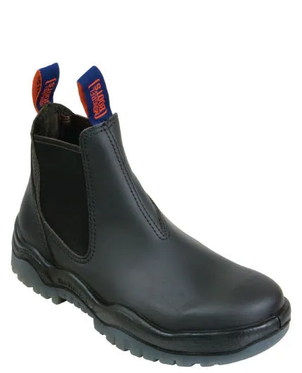 916020-Oil Kip Non-Safety V-Cut Elastic Sided Boot-BLACK