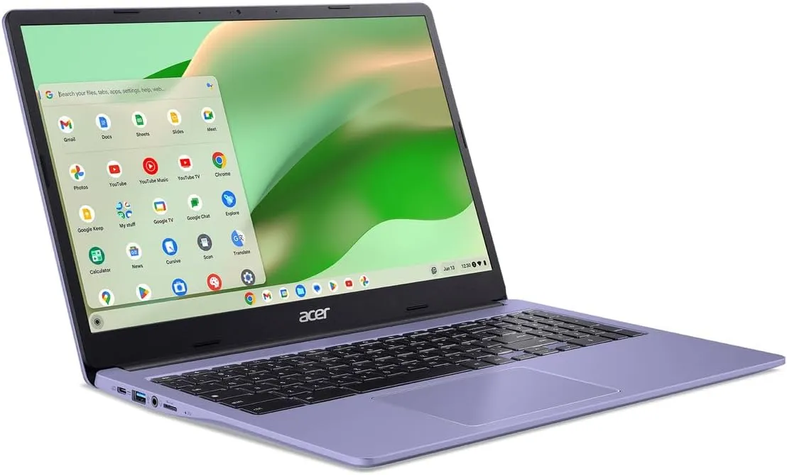 acer Chromebook Flagship Laptop Computer Light, 15.6" FHD Display, DualCore Intel Celeron N4500, 4GB RAM, 128GB Storage (64GB eMMC 64GB Card), Wi-Fi 6, 10  Hrs, Chrome OS  HubxcelAccessory Purple