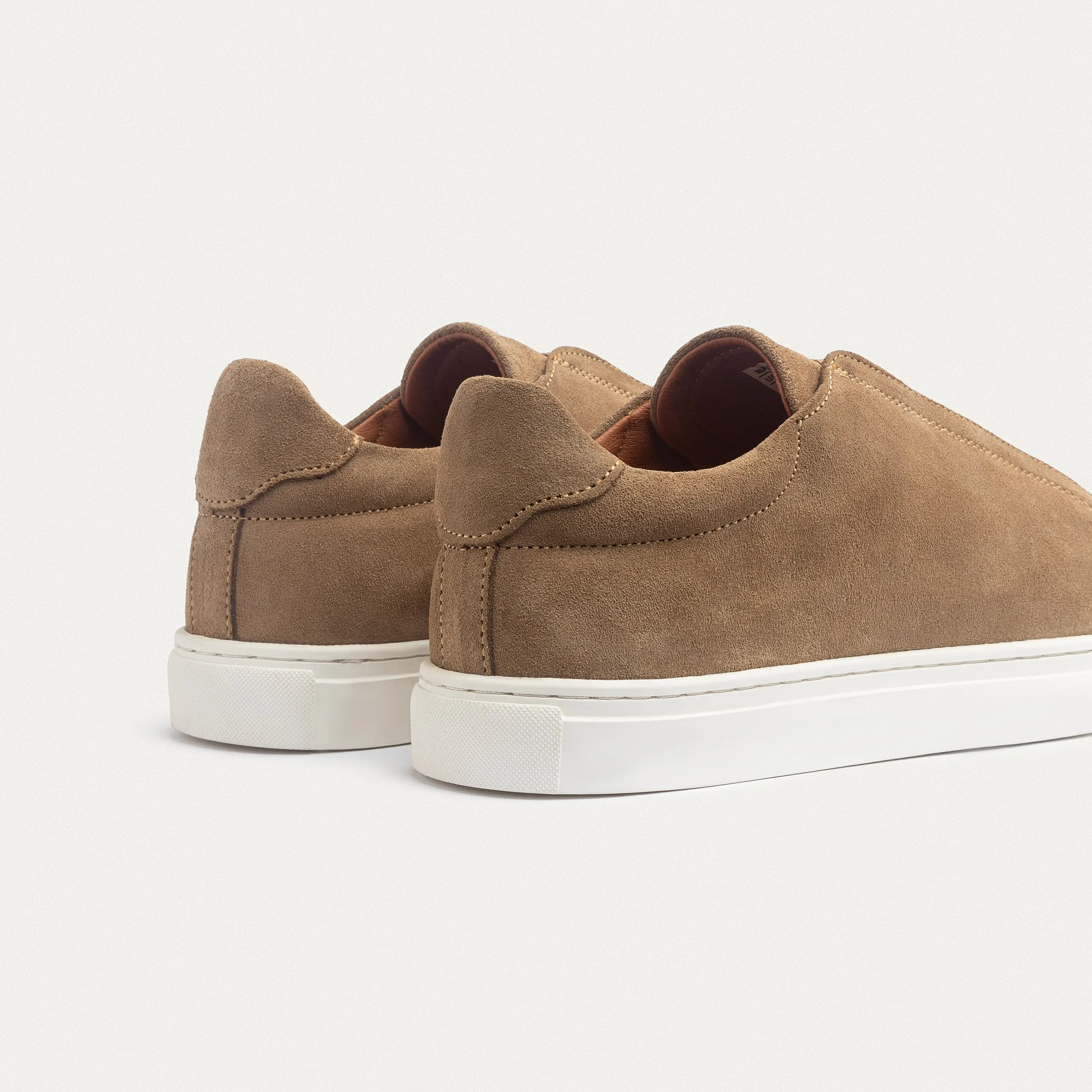 Achilles Theo - Men's Slip-On Suede Sneakers - Café