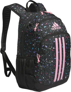 adidas Creator Comfortable and Durable Small Athletic Bag or Laptop Backpack for Women and Men, Speckle Black/Bliss Pink/Black, One Size