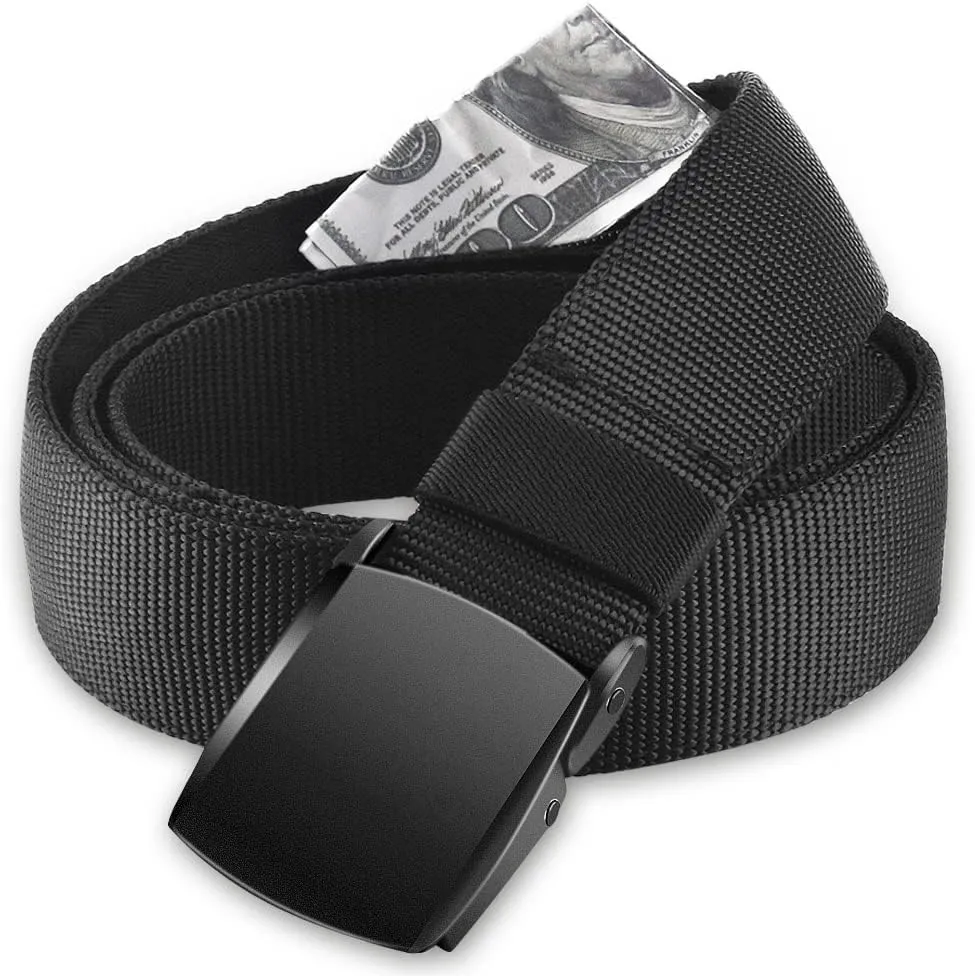 AGPTEK Travel Money Belt, Hidden Money Pouch, Anti-Theft Security Waist Wallet, Secret Compartment Money Hideaway for Business Trip Jogging Outdoor Working, Gift for Fathers Dad Men Boyfriend, Black