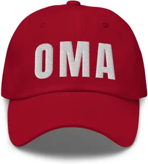 Airport Code OMA Hat Omaha Nebraska NE Dad Cap Embroidered Dad Hat Baseball Cap with Adjustable Buckle Strap