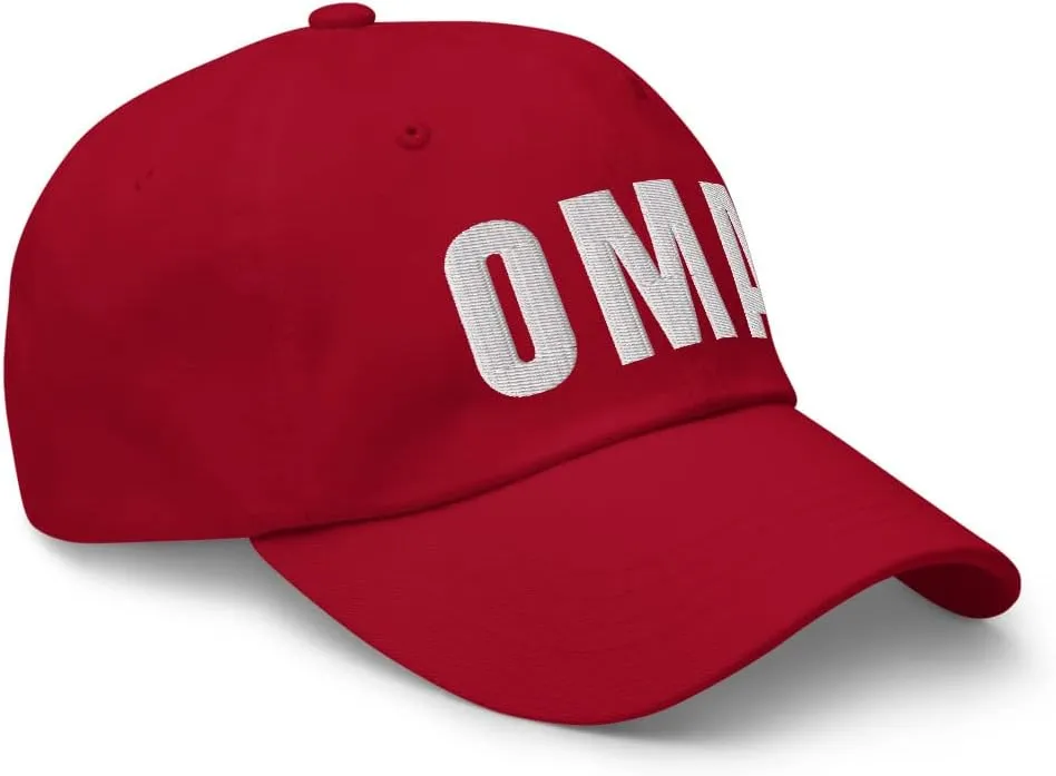 Airport Code OMA Hat Omaha Nebraska NE Dad Cap Embroidered Dad Hat Baseball Cap with Adjustable Buckle Strap