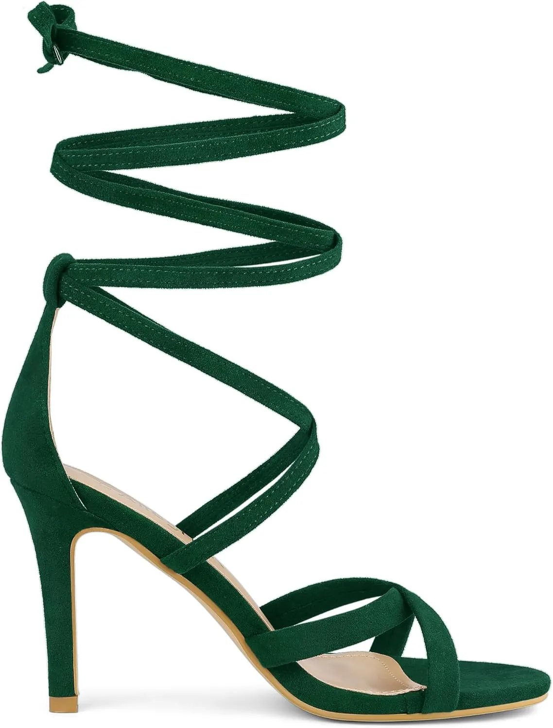 Allegra K Women's Lace Up Heels Stiletto High Heel Sandals