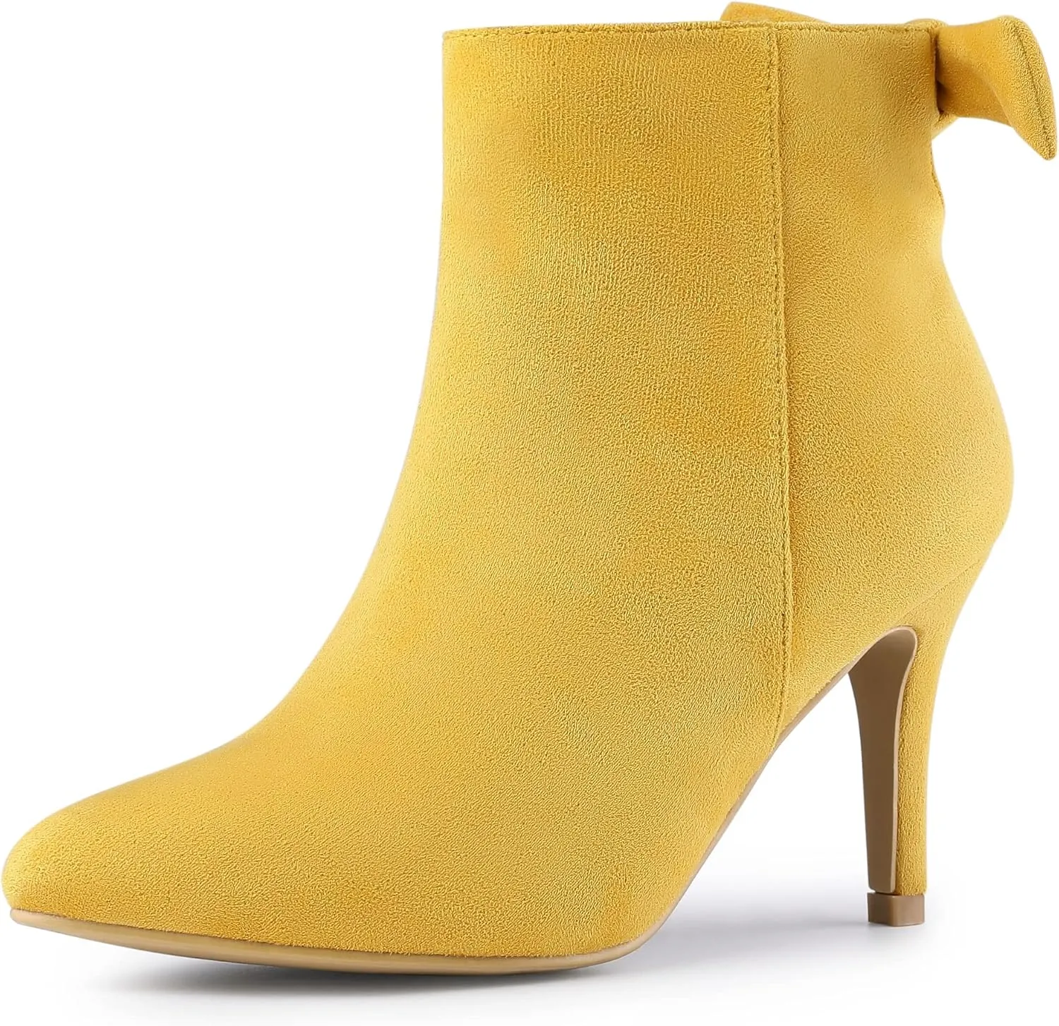 Allegra K Women's Pointed Toe Stiletto Heel Ankle Boots