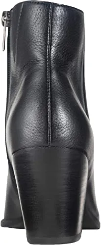 AMERICAN RAG Womens Black Cushioned Comfort Eryn Pointed Toe Block Heel Zip-Up Leather Booties 9.5 M
