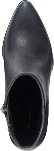 AMERICAN RAG Womens Black Cushioned Comfort Eryn Pointed Toe Block Heel Zip-Up Leather Booties 9.5 M