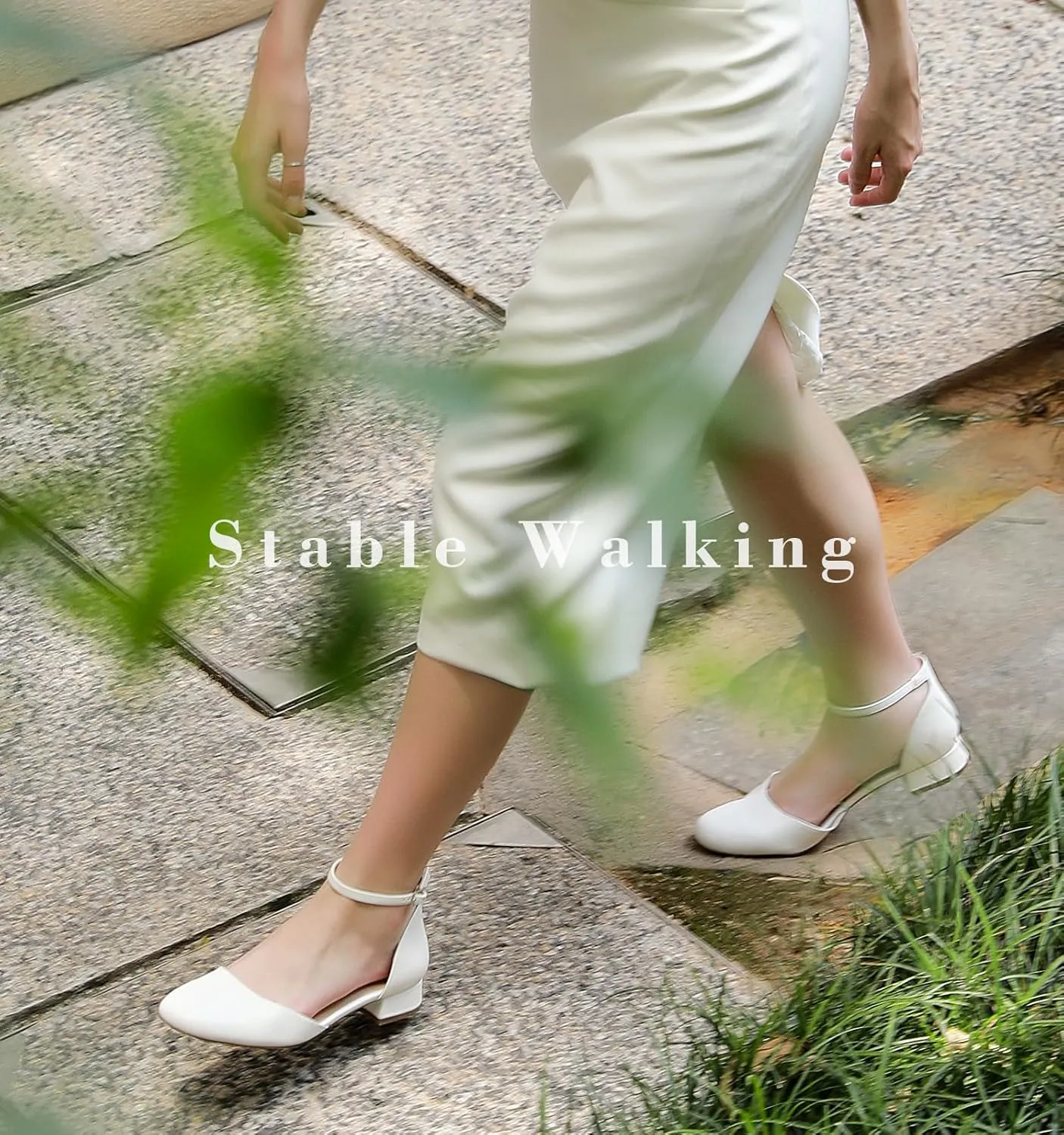 Ankis Closed Toe Heels for Women, Black Nude White Gold Silver 1 Inch Women's Flats Low Block Heel Women Dress Shoes Womens Pumps Work Shoes with Ankle Strap for Spring Fall