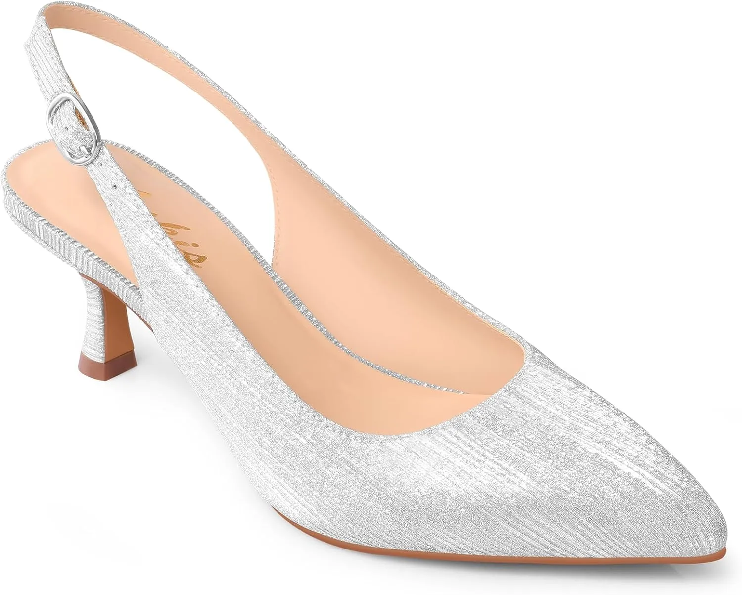 Ankis Slingback Heels for Women Closed Toe Women's Pumps Kitten Heel Wedding Party Casual Dress Shoes
