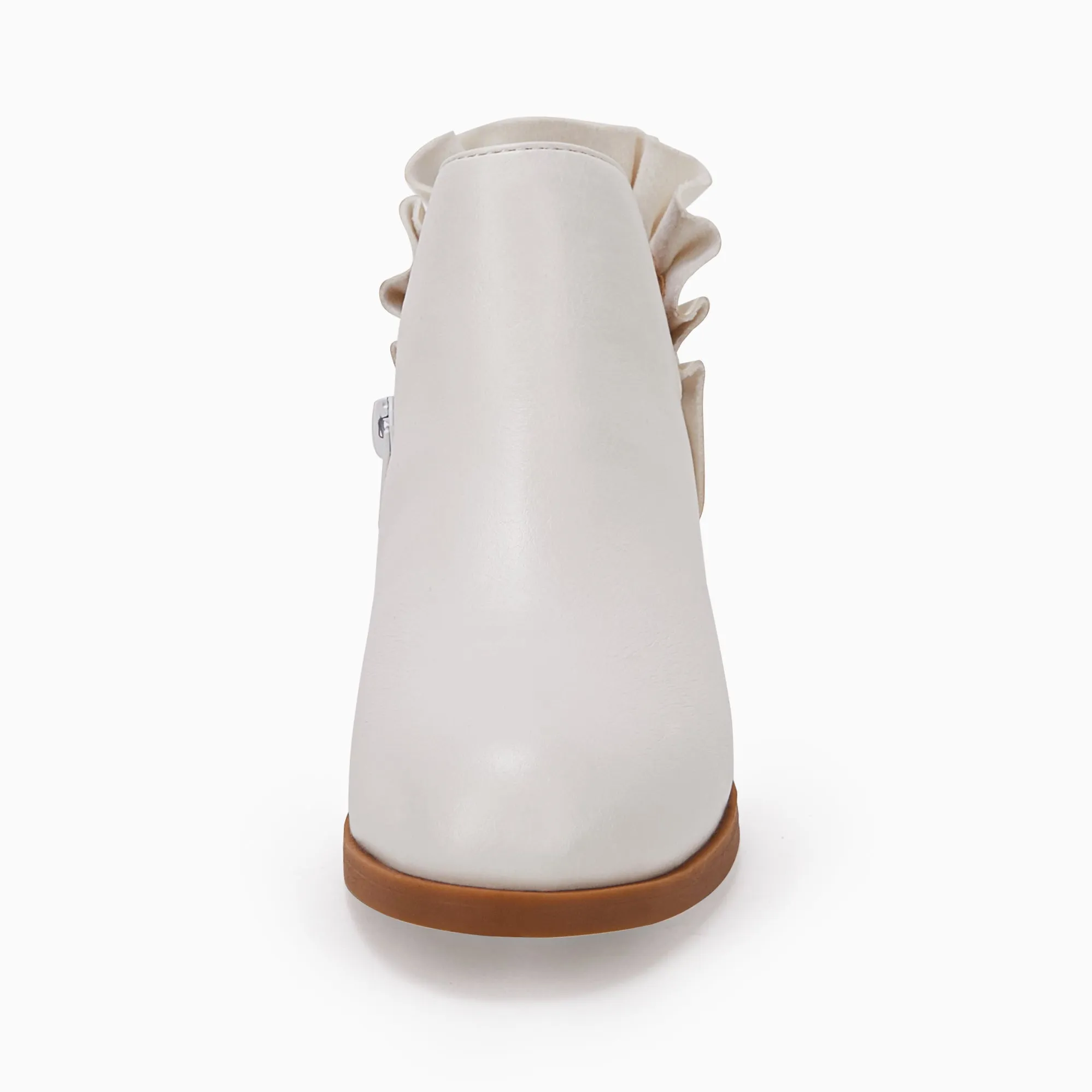 Ankle Heel Kids Girls Final hours Boots Comprehensive product line Block Cutout Booties Short Chunky Ruffle