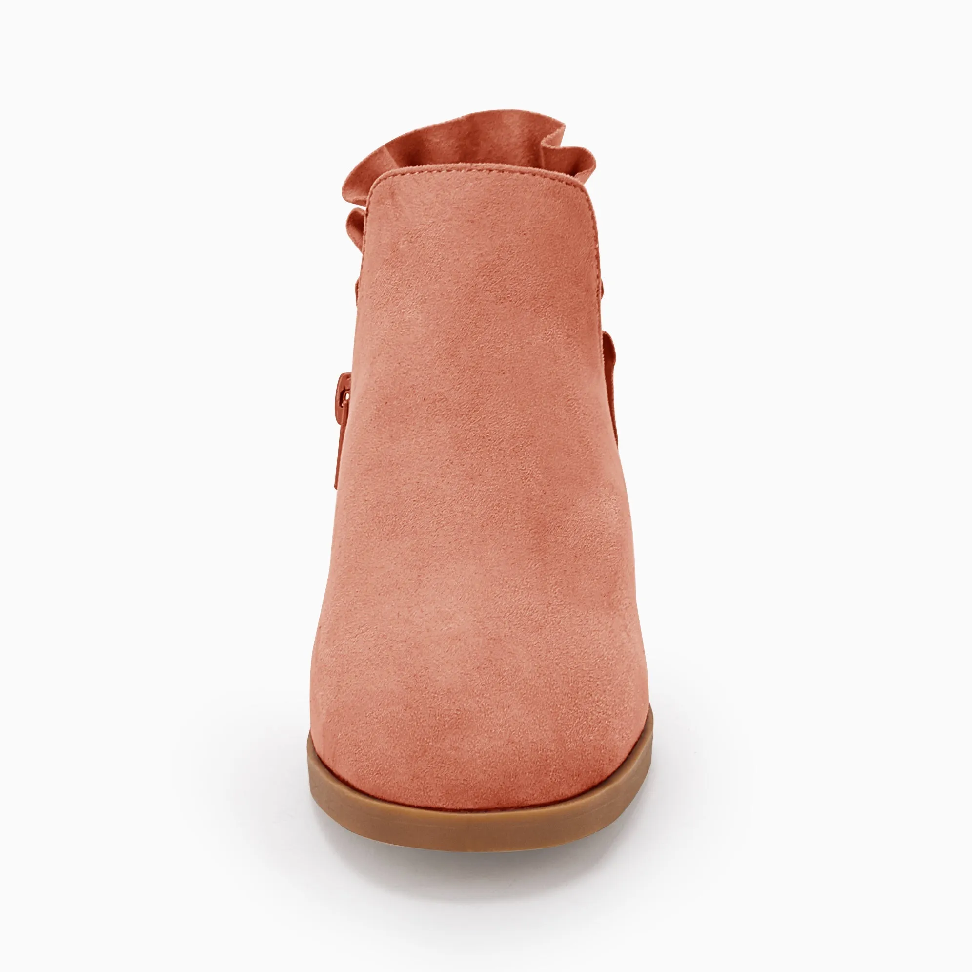 Ankle Heel Kids Girls Final hours Boots Comprehensive product line Block Cutout Booties Short Chunky Ruffle