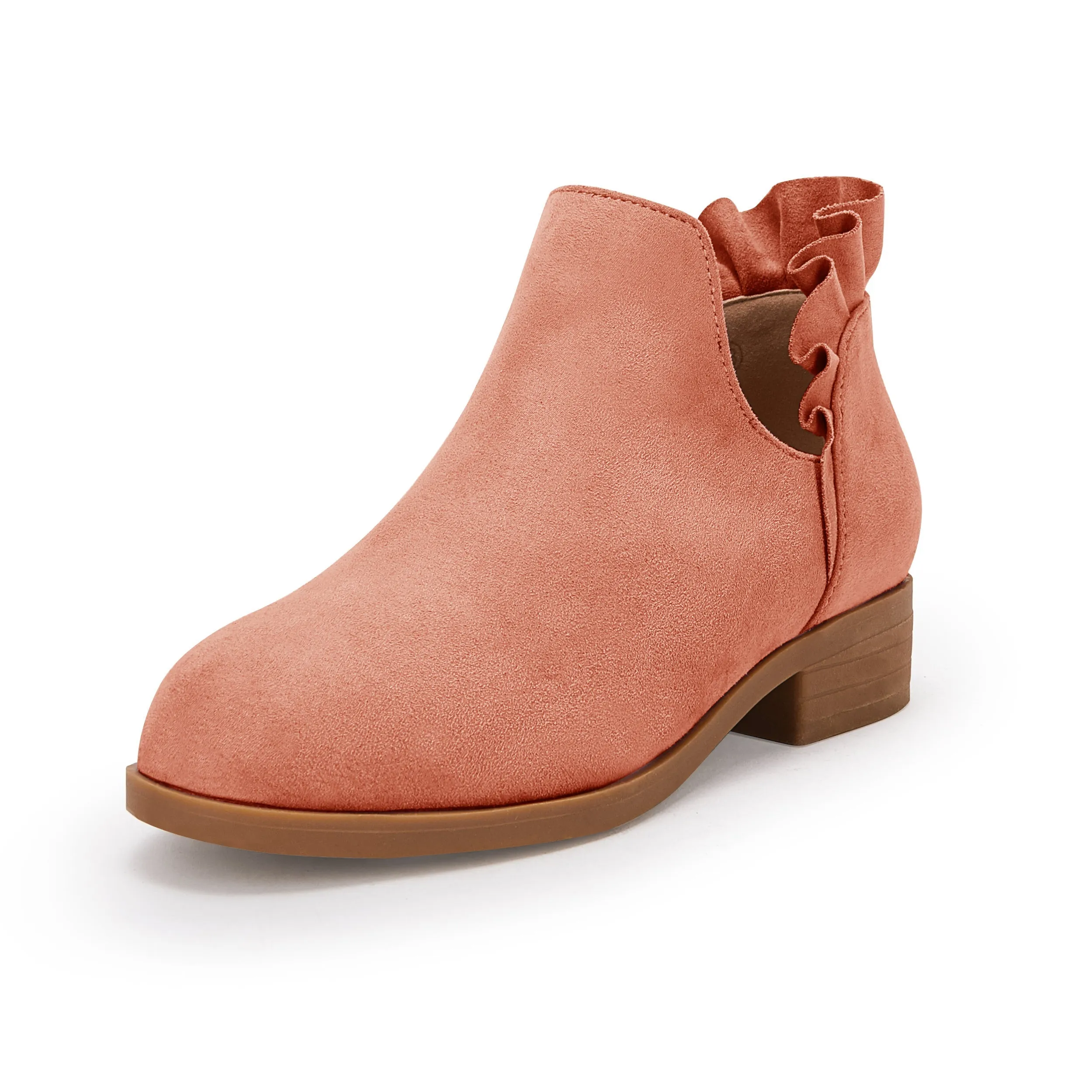 Ankle Heel Kids Girls Final hours Boots Comprehensive product line Block Cutout Booties Short Chunky Ruffle