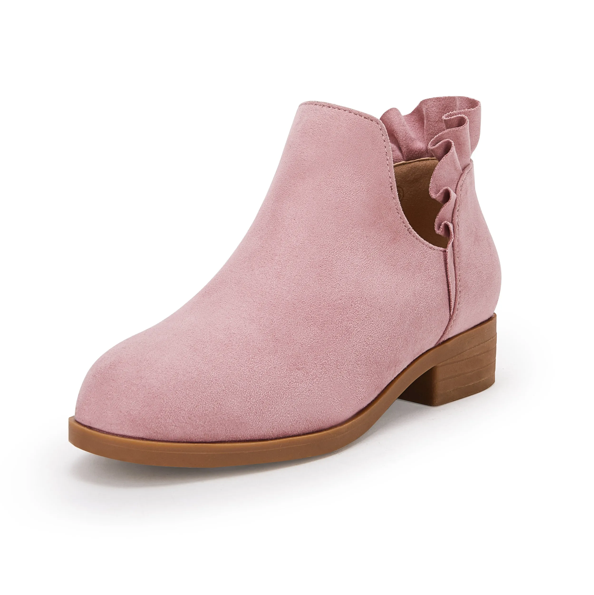 Ankle Heel Kids Girls Final hours Boots Comprehensive product line Block Cutout Booties Short Chunky Ruffle
