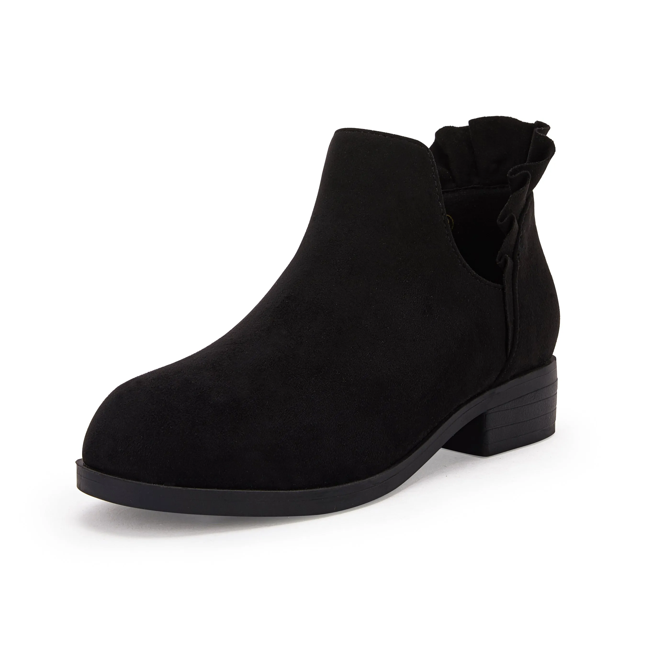 Ankle Heel Kids Girls Final hours Boots Comprehensive product line Block Cutout Booties Short Chunky Ruffle