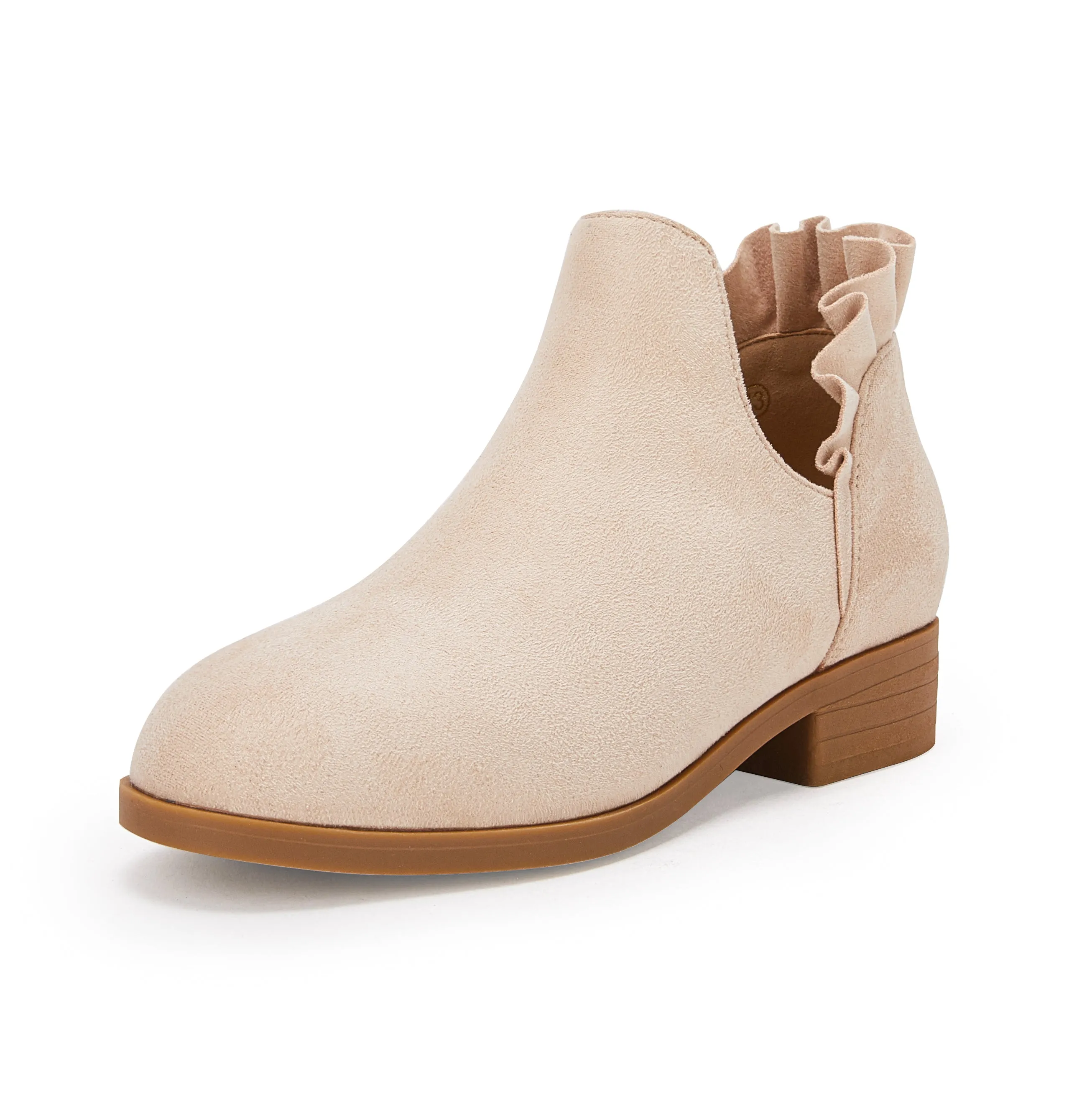 Ankle Heel Kids Girls Final hours Boots Comprehensive product line Block Cutout Booties Short Chunky Ruffle