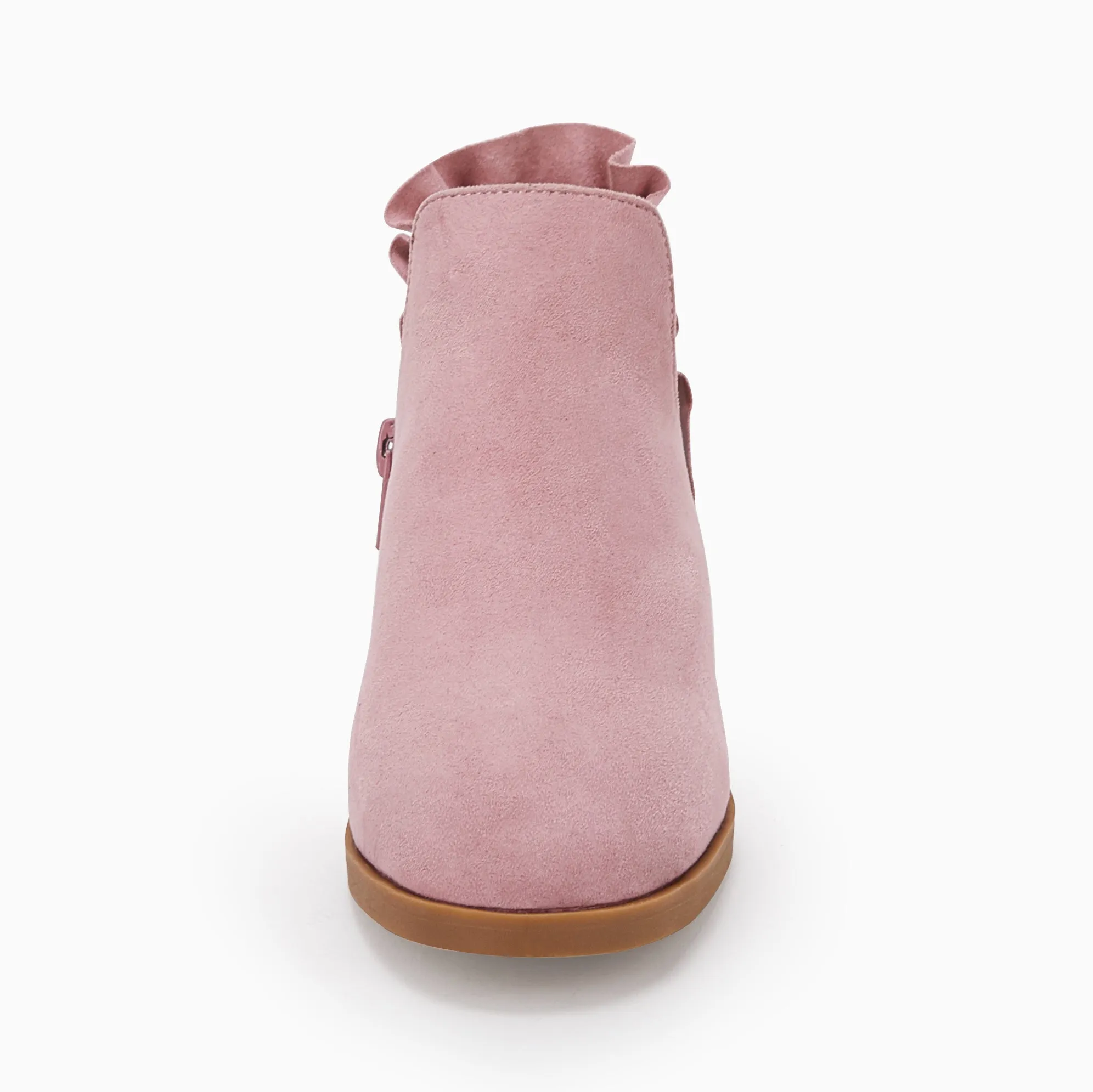 Ankle Heel Kids Girls Final hours Boots Comprehensive product line Block Cutout Booties Short Chunky Ruffle