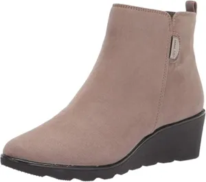 Anne Klein womens Wedge Ankle Fashion Boot, Taupe Multi, 5 US