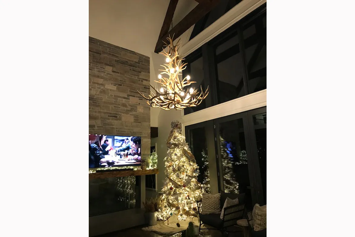 Antler Chandelier - 16 Light XL Mule (50"W x 51"H)
