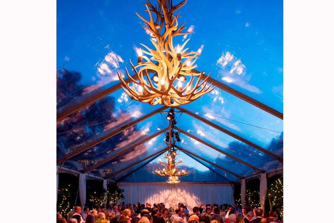 Antler Chandelier - 9 Light L Mule (27"W x 24"H)