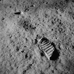 ART.COM Wall Photo Apollo 11 Boot Print on the Moon. July 20, 1969, 16" x 16"