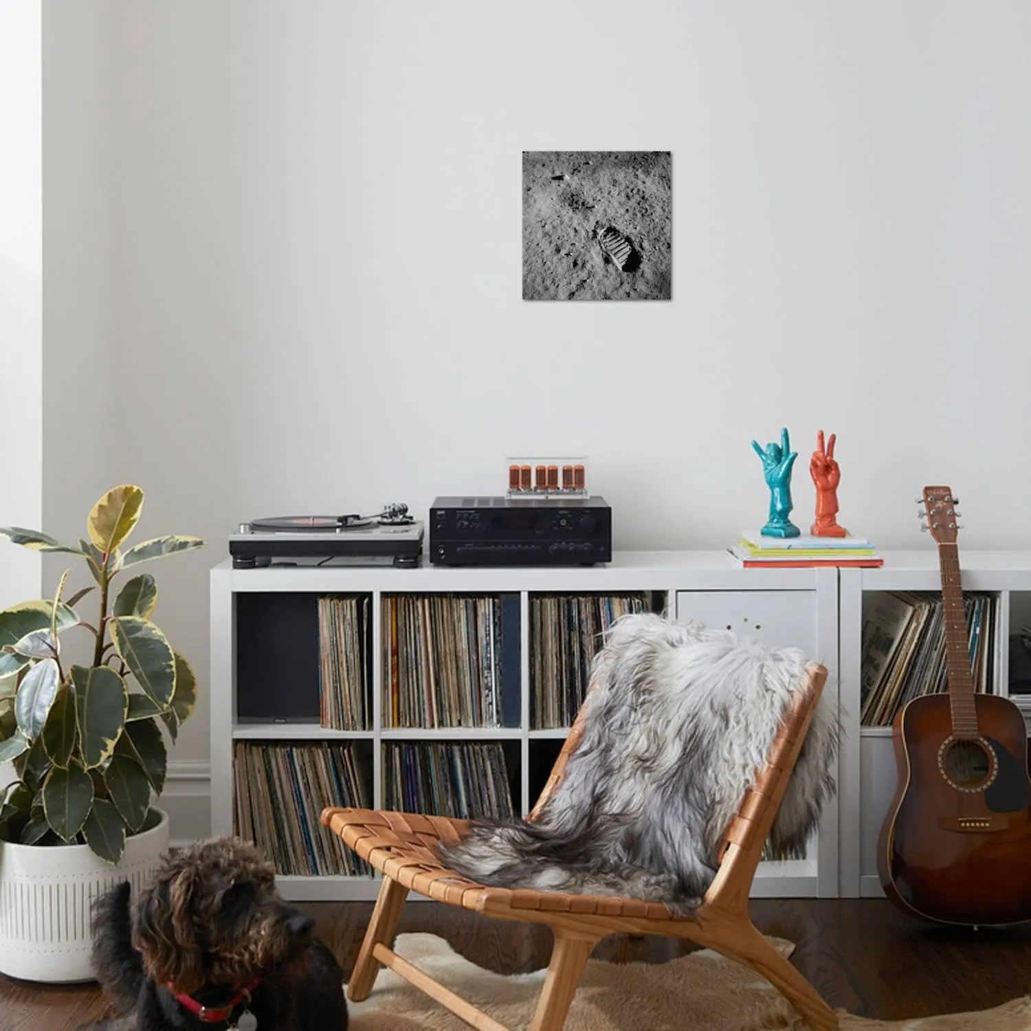 ART.COM Wall Photo Apollo 11 Boot Print on the Moon. July 20, 1969, 16" x 16"