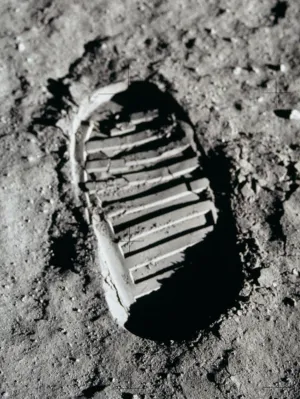 ART.COM Wall Photo Apollo 11 Boot Print on the Moon. July 20, 1969, 18" x 24"