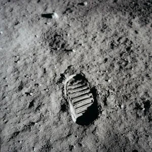 ART.COM Wall Photo Apollo 11 Boot Print on the Moon. July 20, 1969, 24" x 24"