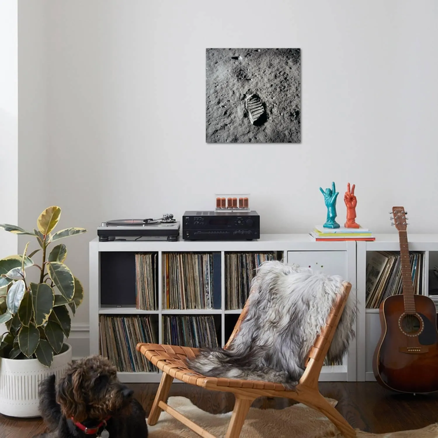 ART.COM Wall Photo Apollo 11 Boot Print on the Moon. July 20, 1969, 24" x 24"