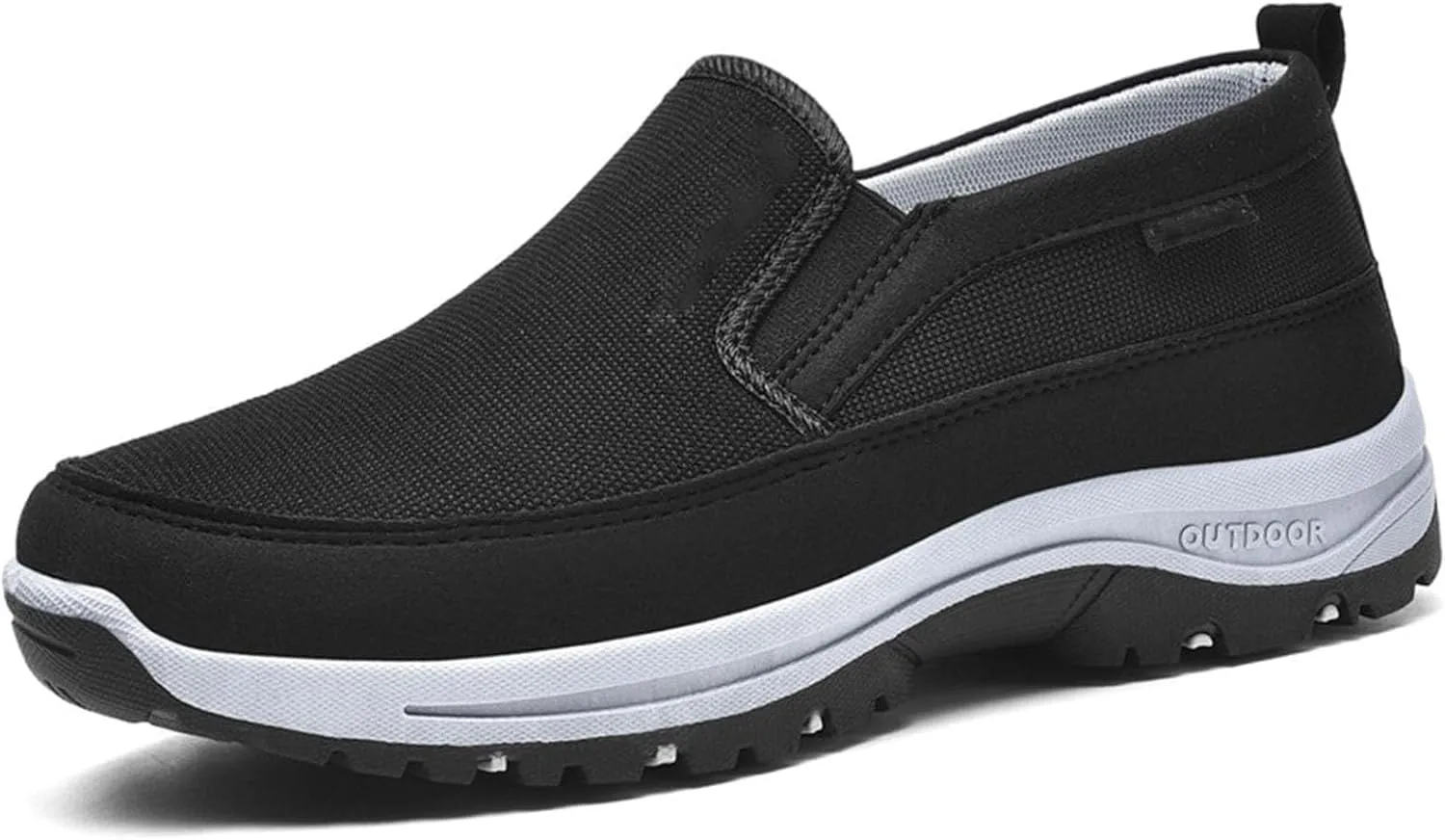 Auguscare Shoes Men, Orthowalkway Mens Shoes, Men's Arch Support Slip-On Canvas Loafers, Outdoor Orthopedic Sneakers