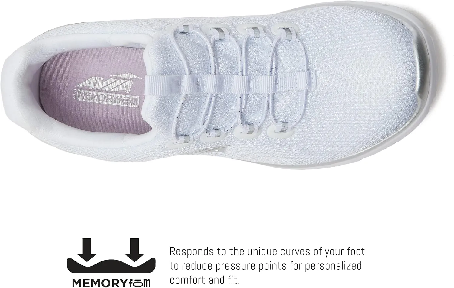 Avia Junction Women’s Slip On Sneakers - Comfortable, Breathable No Laces Shoes for Women with Memory Foam