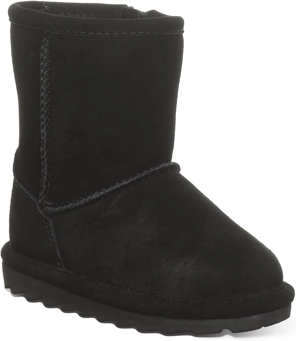 BEARPAW Elle Toddler Multiple Colors | Toddler's Boot Classic Suede with Zipper | Kid's Slip On Boot | Comfortable Winter Boot