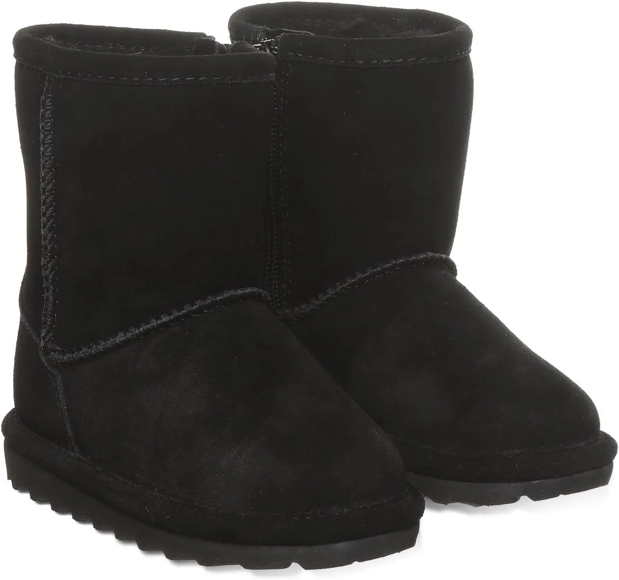 BEARPAW Elle Toddler Multiple Colors | Toddler's Boot Classic Suede with Zipper | Kid's Slip On Boot | Comfortable Winter Boot