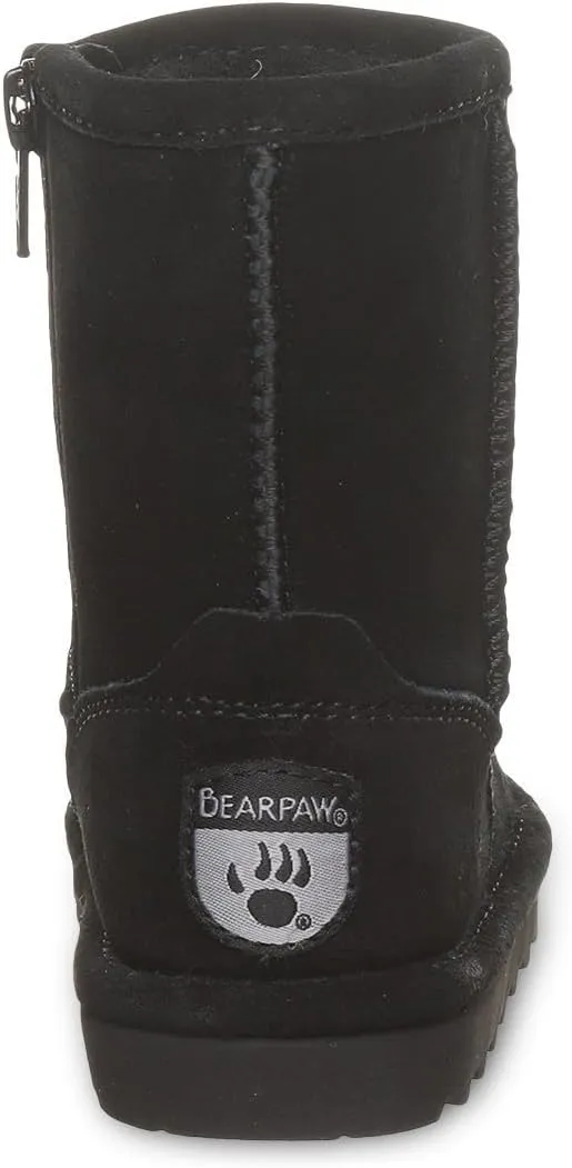 BEARPAW Elle Toddler Multiple Colors | Toddler's Boot Classic Suede with Zipper | Kid's Slip On Boot | Comfortable Winter Boot