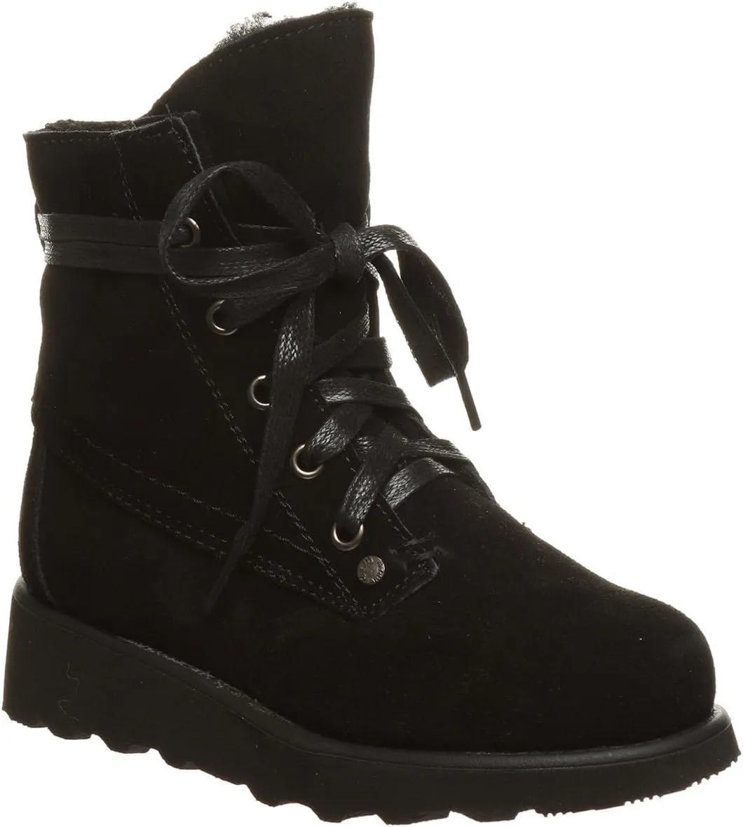 BEARPAW Krista Youth Boot - Classic Suede Slip On Winter Boot in Multiple Colors
