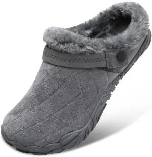 Besroad Womens Mens Furry Slides House Slippers Fuzzy Fluffy Bedroom Cozy Memory Foam Slippers Clogs