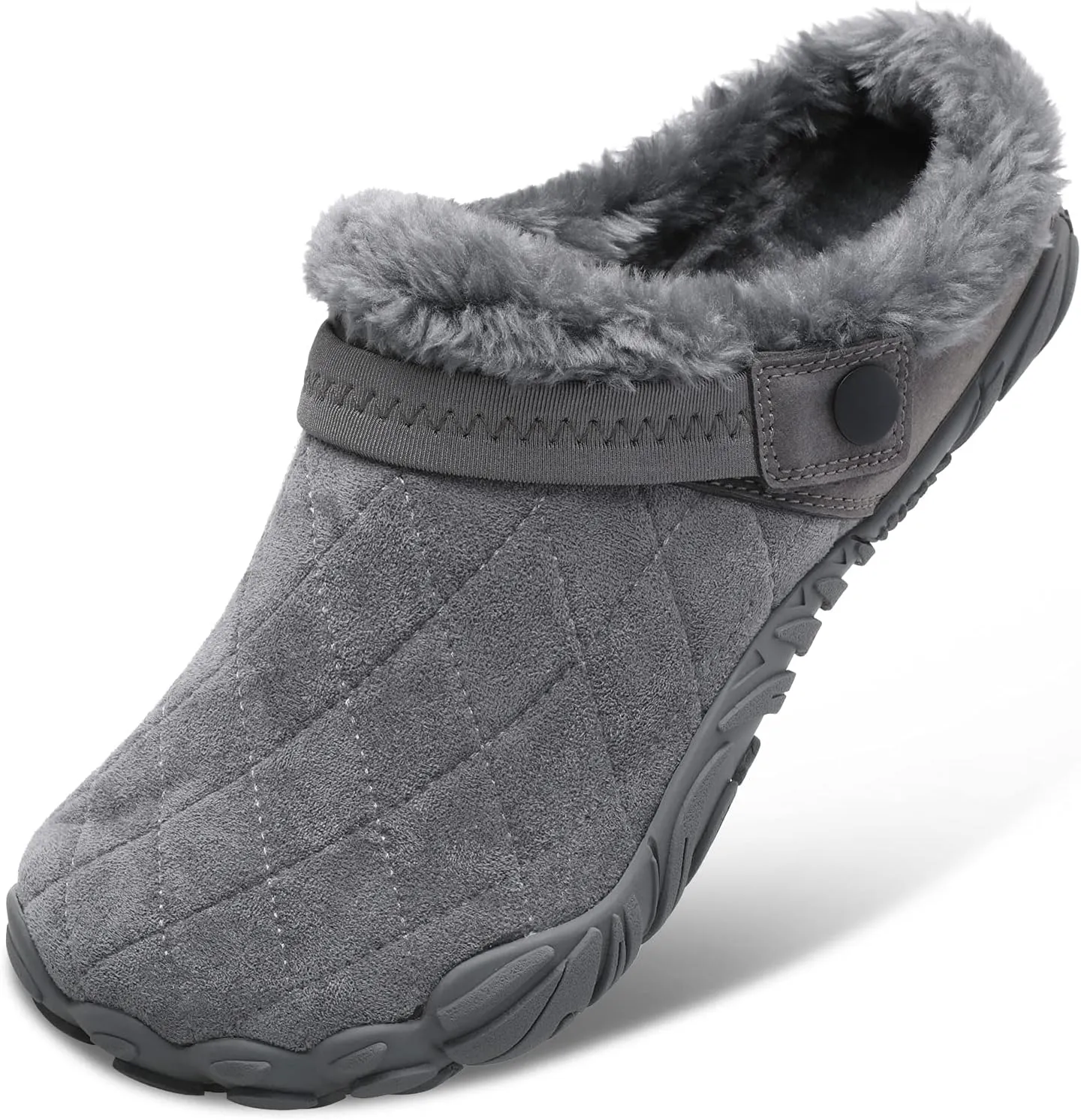 Besroad Womens Mens Furry Slides House Slippers Fuzzy Fluffy Bedroom Cozy Memory Foam Slippers Clogs