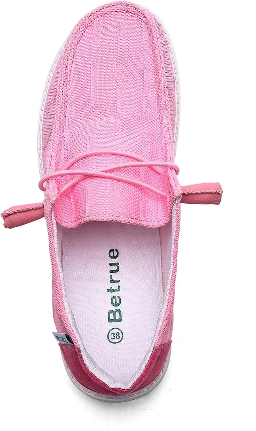 Betrue Women's Lightweight Boat Shoes, Casual Loafers, Slip On Deck Shoes, Breathable Canvas Sneakers