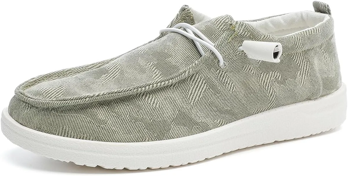 Betrue Women's Lightweight Boat Shoes, Casual Loafers, Slip On Deck Shoes, Breathable Canvas Walking Shoes
