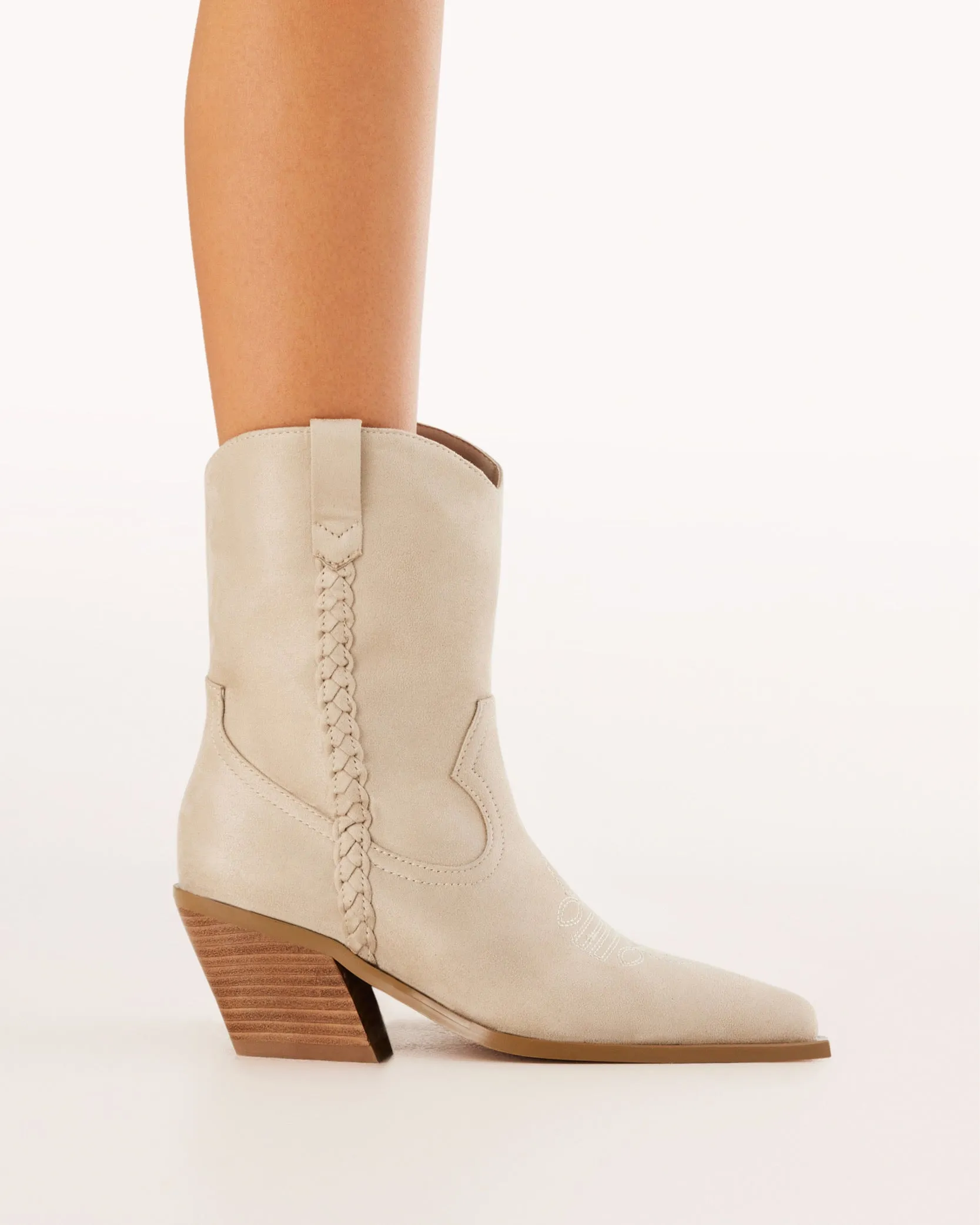 'BILLINI' ELLENORA COWBOY BOOT - LIGHT SAND SUEDE