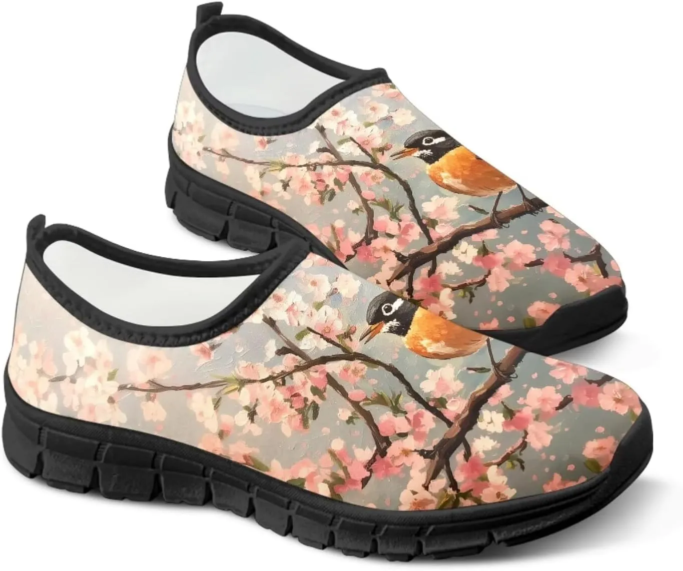 Binienty Women's Causal Walking Shoes Non Slip Loafers Flats Breathable Mesh Slip on Sneakers Athletic Shoe