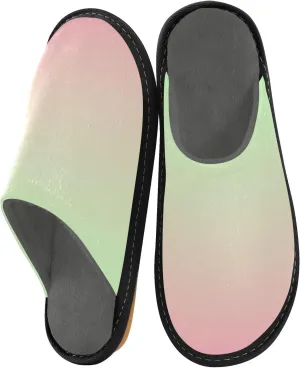 Black Red House Slippers for Women Men Non-Slip Slip On Slippers