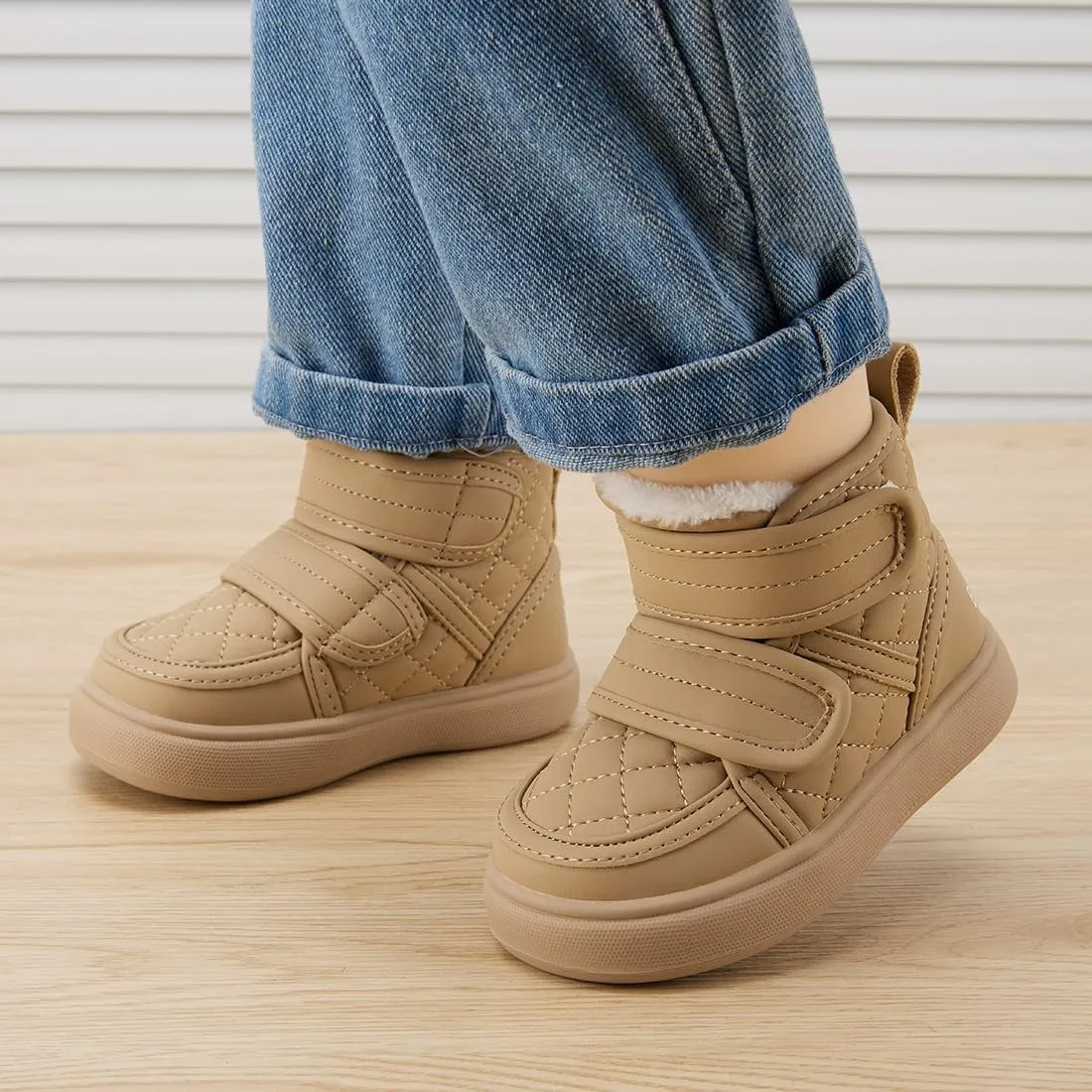 BMCiTYBM Baby Snow Boots Boys Girls Winter Infant Shoes Anti-Slip 6 9 12 18 24 Months Faux Fur