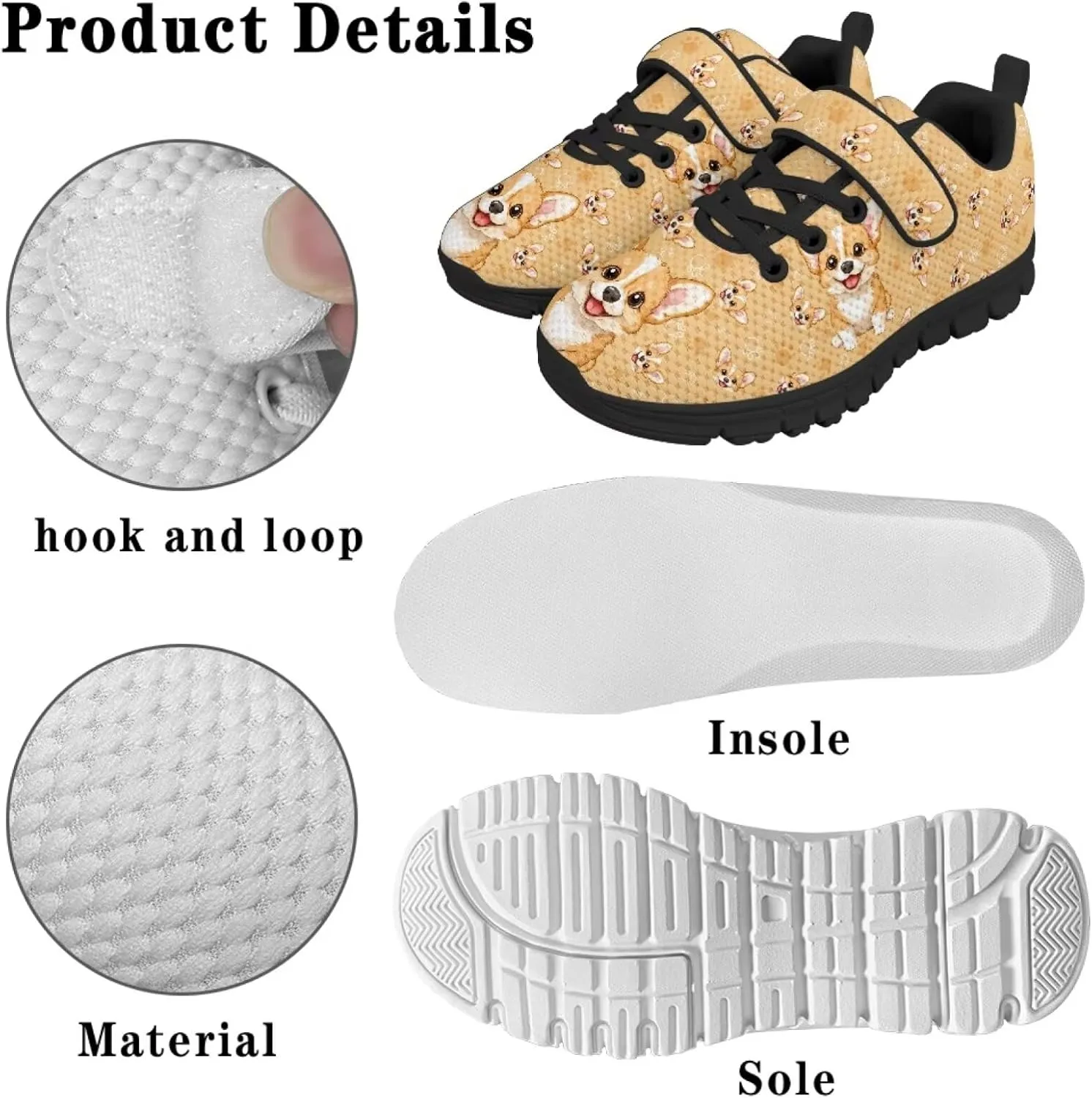 Boys School Running Shoes Comfortable Slip On Athletic Shoes for Kids