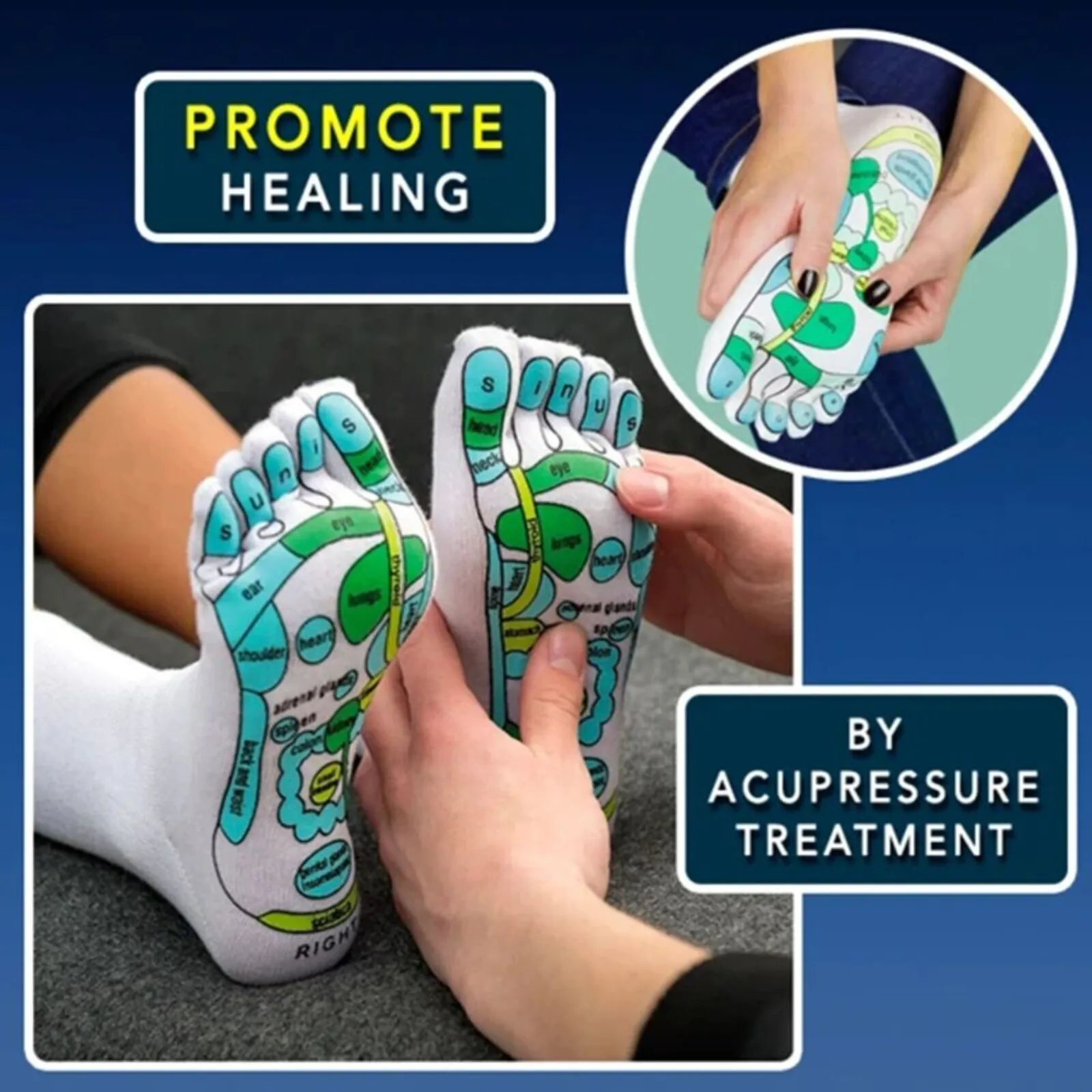 Breathable Sock Unisex Yoga Massage Anti Slip Foot Acupressure Reflexology