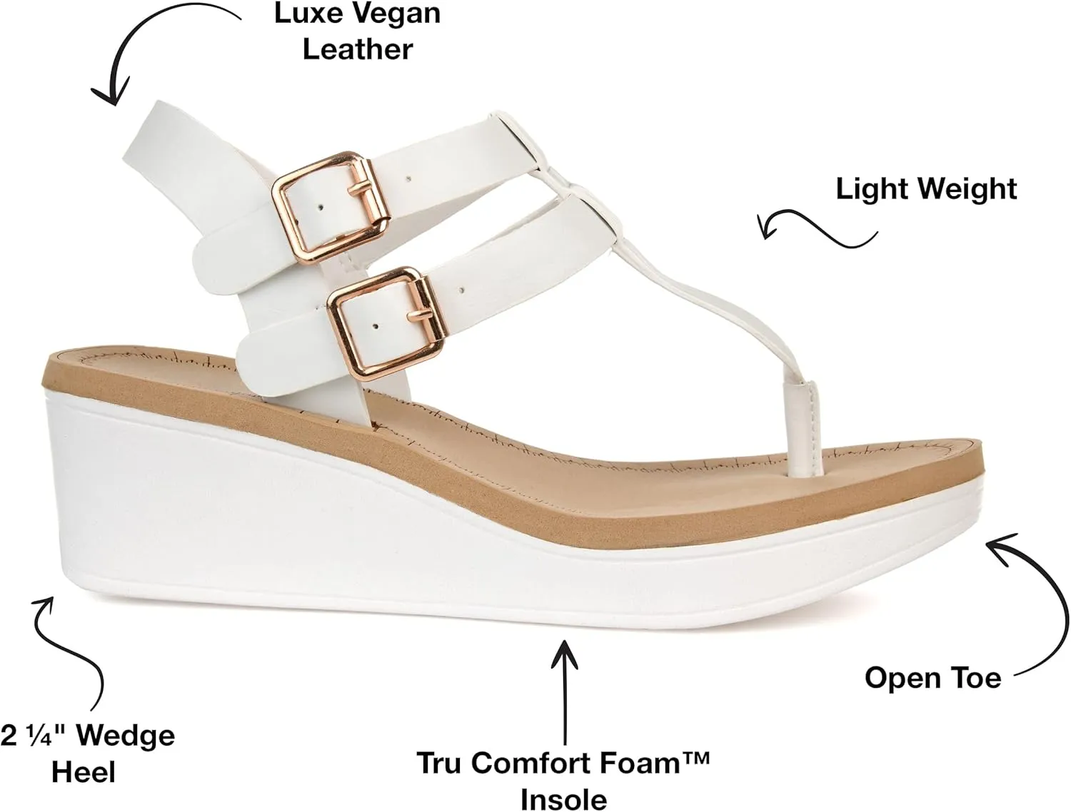 Brinley Co Women's Bianca Wedge Sandal