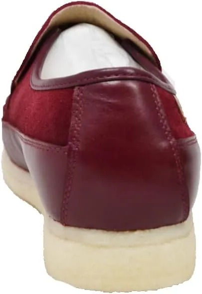 British Collection Power Plus Men Suede Comfortable Slip-on Shoes with Stunning Gold B Ornament